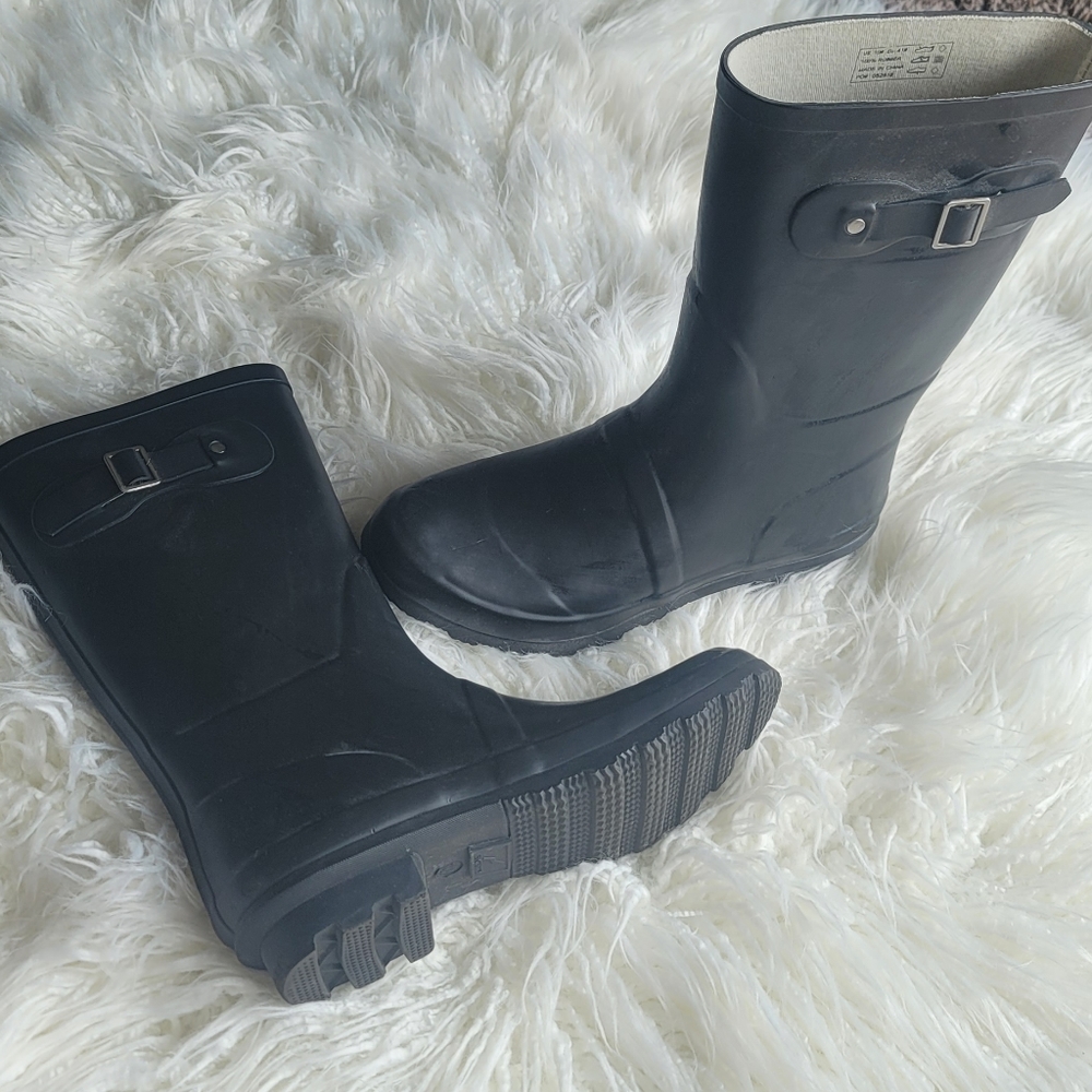 Black Women's Norty Rain Boots Like New